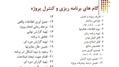 دانلود فایل PDF کتاب مدیریت و کنترل پروژه دکتر علی حاج شیر محمدی