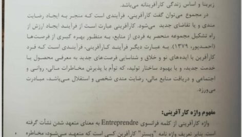دانلود فایل PDF کتاب کار آفرینی دکتر مژگان حیاتی