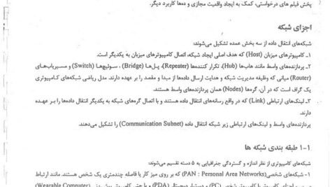 دانلود فایل PDF کتاب شبکه های کامپیوتری پارسه